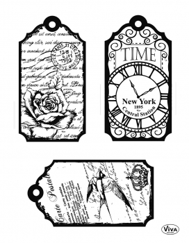 Silikonstempel Tags Time