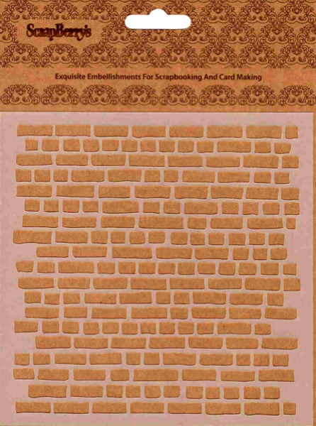 Schablone 15.2x15.2cm Ziegelmauer